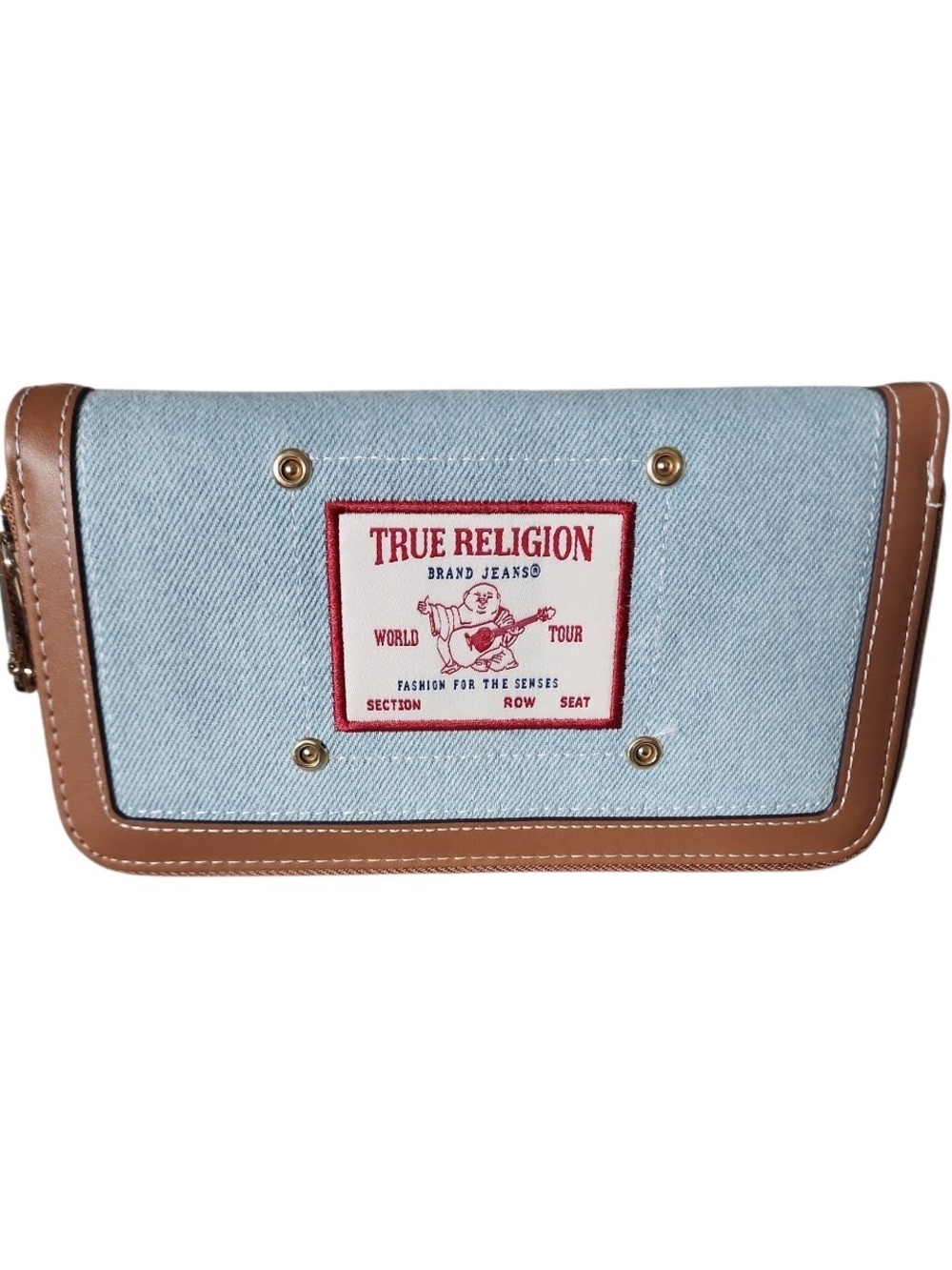 True Religion Light Blue Denim Wallet/Crossbody